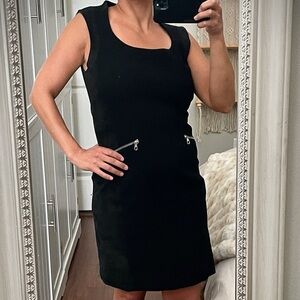 New Black Rag & Bone Lamb Leather Body Dress
